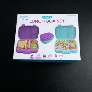 Bentgo Fresh Lunch Box Set - Purple and Blue